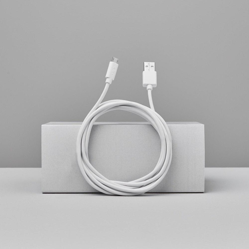 Smartline Smartline 2m Micro USB Laddningskabel Vit