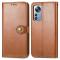  Xiaomi 12 Pro Fodral Solid Läder Brun