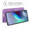  Motorola Moto G100 - Litchi Läder Fodral - Lila