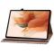  Samsung Galaxy Tab S7 Plus / Tab S8 Plus Fodral Vävd Textur Svart