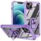  iPhone 15 Plus Skal Ring Shockproof Hybrid Lila