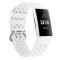  Silikon Armband Ihåligt Fitbit Charge 3 / 4 Vit