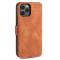 DG.MING iPhone 13 Pro - DG.MING Retro Läder Fodral - Brun