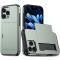  iPhone 16 Pro Max Skal Hybrid Kortfack Militär Grön