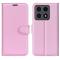  Xiaomi 15T Fodral Litchi Läder Ljus Rosa