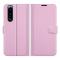  Sony Xperia 5 III Fodral Litchi Läder Ljus Rosa
