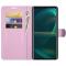  Sony Xperia 5 III Fodral Litchi Läder Ljus Rosa