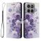  Motorola Edge 60 Pro Fodral Med Tryck Lila Rosor