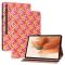  Samsung Galaxy Tab S7 Plus / Tab S8 Plus Fodral Vävd Textur Rosa/Gul