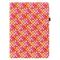  Samsung Galaxy Tab S7 Plus / Tab S8 Plus Fodral Vävd Textur Rosa/Gul