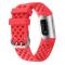  Silikon Armband Ihåligt Fitbit Charge 3 / 4 Röd