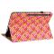 Samsung Galaxy Tab S7 Plus / Tab S8 Plus Fodral Vävd Textur Rosa/Gul