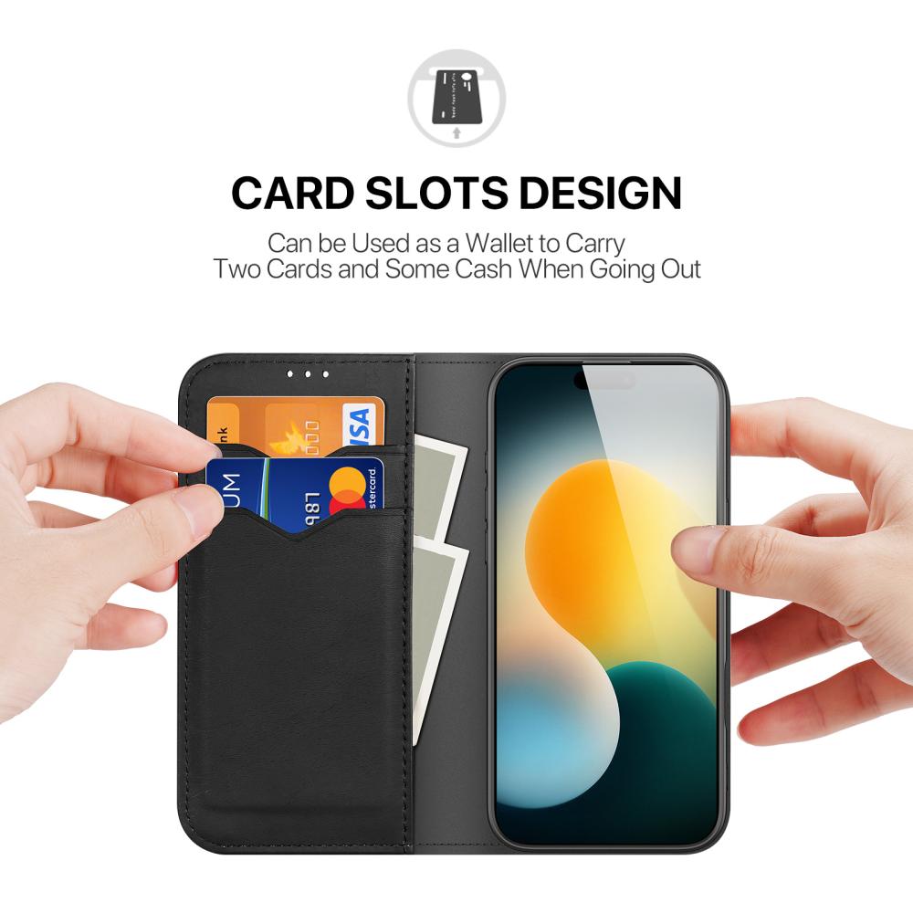 DUX DUCIS DUX DUCIS iPhone 17 Pro Fodral HIVO Äkta Läder Svart