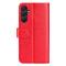  Samsung Galaxy A26 5G Fodral Crazy Horse Läder Röd