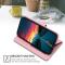  Samsung Galaxy S23 Plus Fodral Läder Ljus Rosa