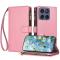  Motorola Edge 70 Fodral Multifunktionellt Läder Rosa