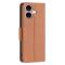  iPhone 16 Plus Fodral Litchi Shark Läder Brun