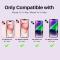 NORTHJO NORTHJO iPhone 15/15 Plus/14/14 Plus Linsskydd Strass 3-PACK Rosa