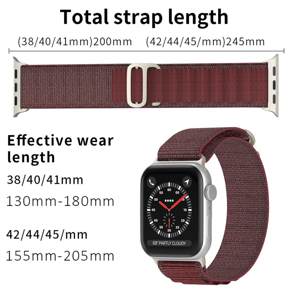 ColorPop Apple Watch 38/40/41/42 mm Armband Alpine Pro Loop Burgundy