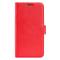  Xiaomi 15 Fodral Crazy Horse Läder Röd
