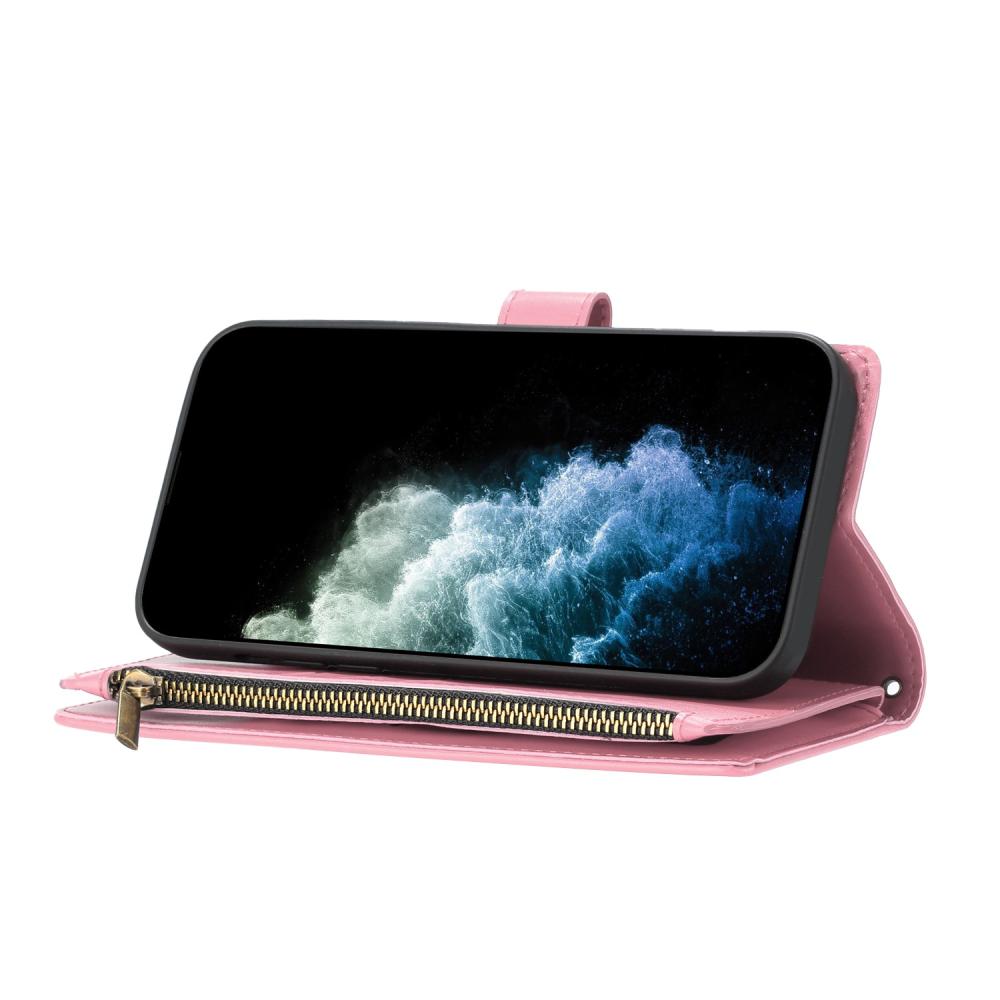  Motorola Edge 70 Fodral Multifunktionellt Läder Rosa