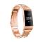  Lyxigt Metallarmband Fitbit Charge 3 / 4 Roséguld