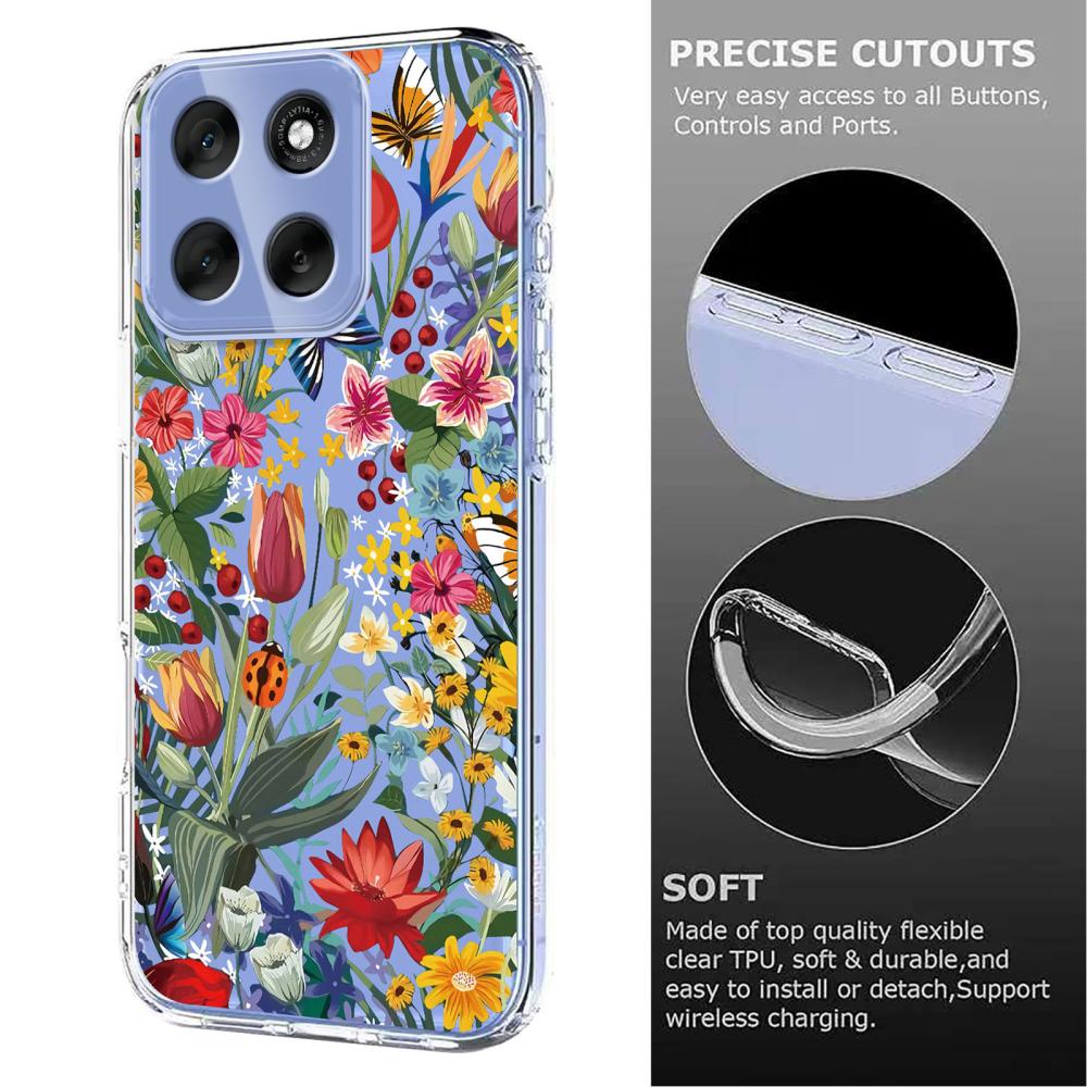  Motorola Moto G86 5G Skal Med Tryck Blommor