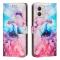  Motorola Moto G13 / G23 / G53 5G Fodral Marmor Textur Rosa/Lila
