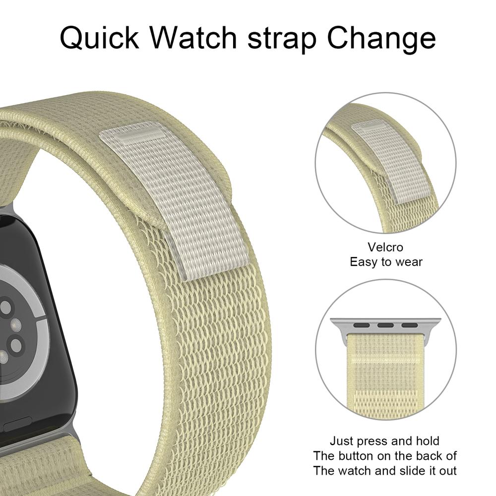 ColorPop Apple Watch 42/44/45/46/49 mm Armband Nylon Trail Loop Starlight