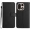  OnePlus 15 Fodral Läder Rhombus Svart