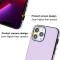  iPhone 15 Pro Skal Läderbelagt Lila