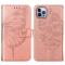  iPhone 15 Pro Fodral Med Fjäril Tryck Roséguld