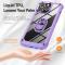  iPhone 15 Pro Skal Ring Shockproof Hybrid Lila