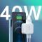 Choetech Choetech 40W 3A 2x USB-C Power Delivery Snabbladdare - Vit