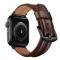  Äkta Läder Armband Apple Watch 42/44/45/46/49 mm Mörk Brun
