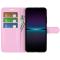  Sony Xperia 1 VI Fodral Litchi Läder Ljus Rosa