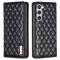 BINFEN BINFEN Galaxy S24 Fodral Diamond Flip Läder Svart