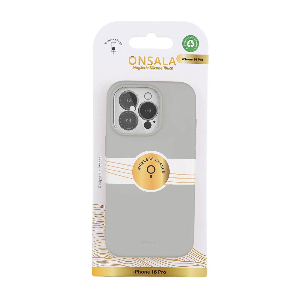Onsala Onsala iPhone 16 Pro Mobilskal Med Silikonkänsla Concrete