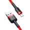BASEUS BASEUS 1m Lightning Nylon Kabel - 2.4A Snabbladdning - Röd