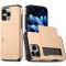  iPhone 16 Pro Max Skal Hybrid Kortfack Guld