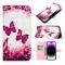  iPhone 14 Pro Fodral Med Tryck Rosa Fjäril