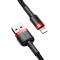 BASEUS BASEUS Lightning 1m Nylon Kabel - 2.4A Snabbladdning - Svart/Röd