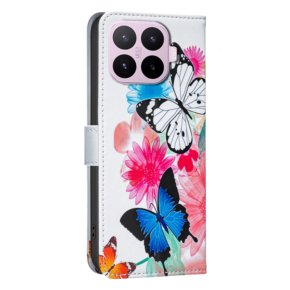  Xiaomi 17T Pro Fodral Läder Fjärilar/Blommor