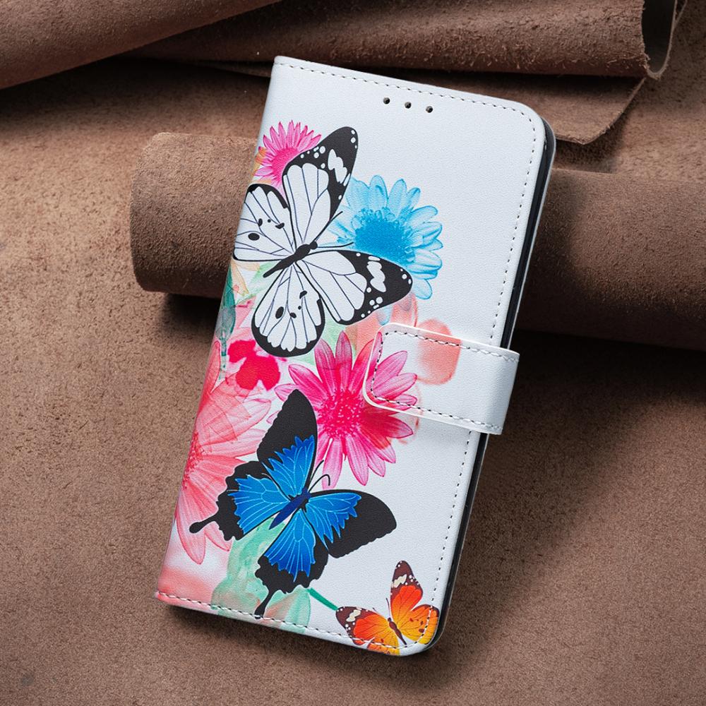  Xiaomi 17T Pro Fodral Läder Fjärilar/Blommor