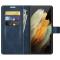  Samsung Galaxy S22 Ultra Fodral Solid Läder Blå