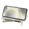  Samsung Galaxy S25 Fodral Läder Rhombus Vit