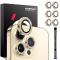 NORTHJO NORTHJO iPhone 15 Pro/Pro Max/14 Pro/Pro Max Linsskydd Strass 2-PACK Guld