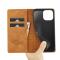 LC.IMEEKE LC.IMEEKE iPhone 14 Pro Fodral Flip Läder Brun