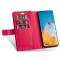  Galaxy S23 Ultra Fodral Multifunktionell Med Frontficka Rosa