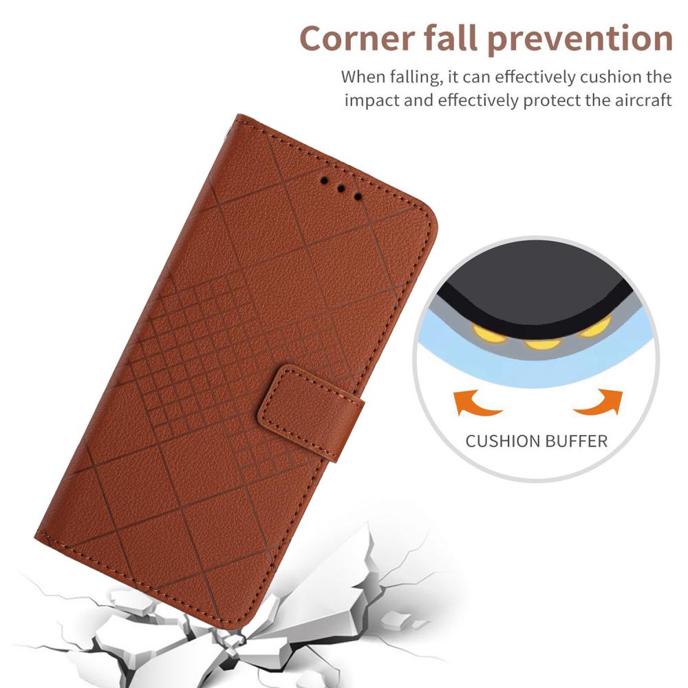  OnePlus 15 Fodral Läder Rhombus Brun